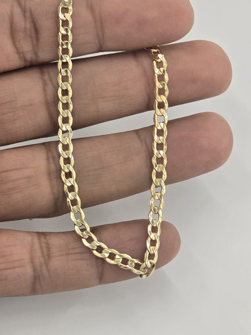 10k Real Gold Cuban Bracelet 4.2 Mm 8 Inches